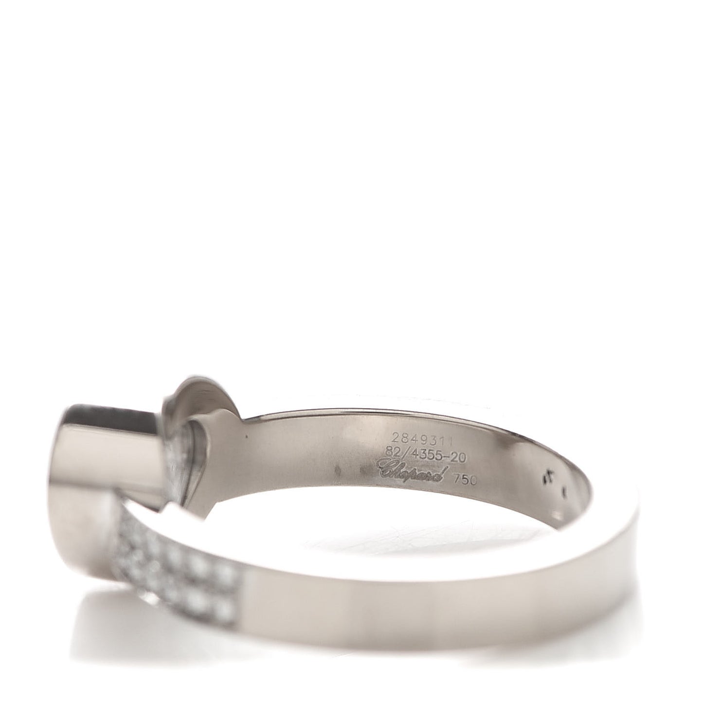 18K White Gold Diamond Happy Heart Ring 53 6.25