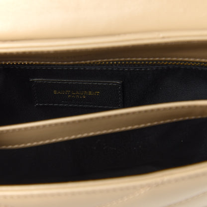 Saint Laurent Calfskin Y Quilted Monogram Toy Loulou Crossbody Bag Dark Beige 8 of 11