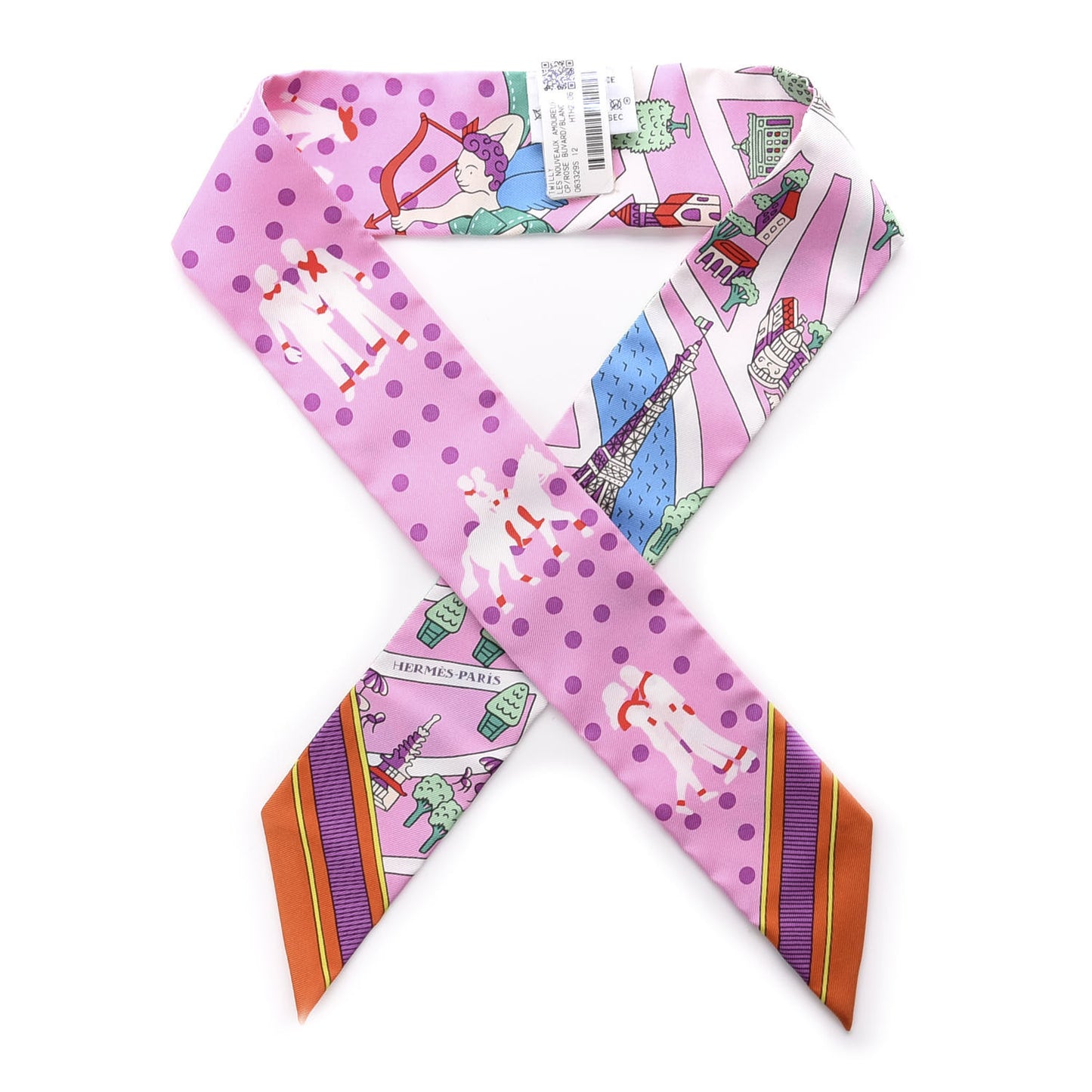 Silk Les Nouveaux Amoureux de Paris Twilly Rose Buvard White Vert