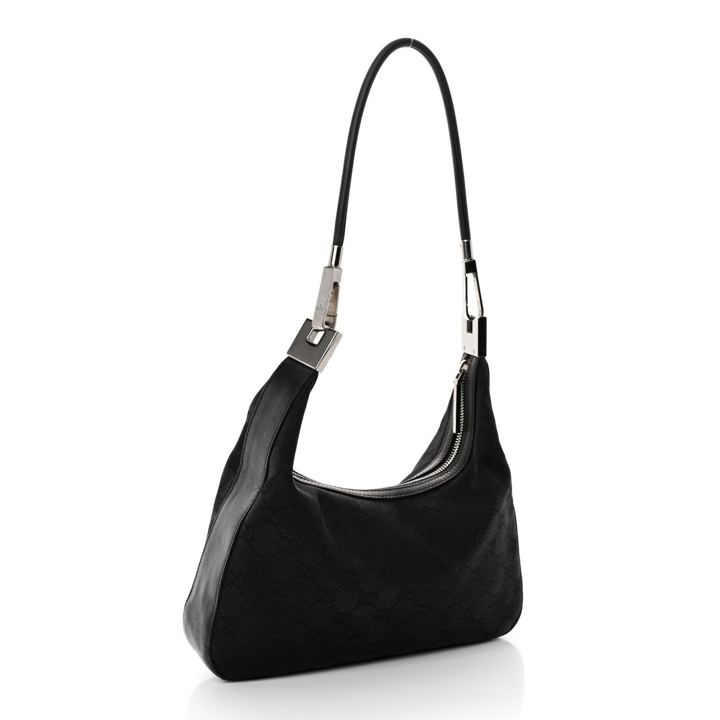 Monogram GG Small Clasp Hobo Black