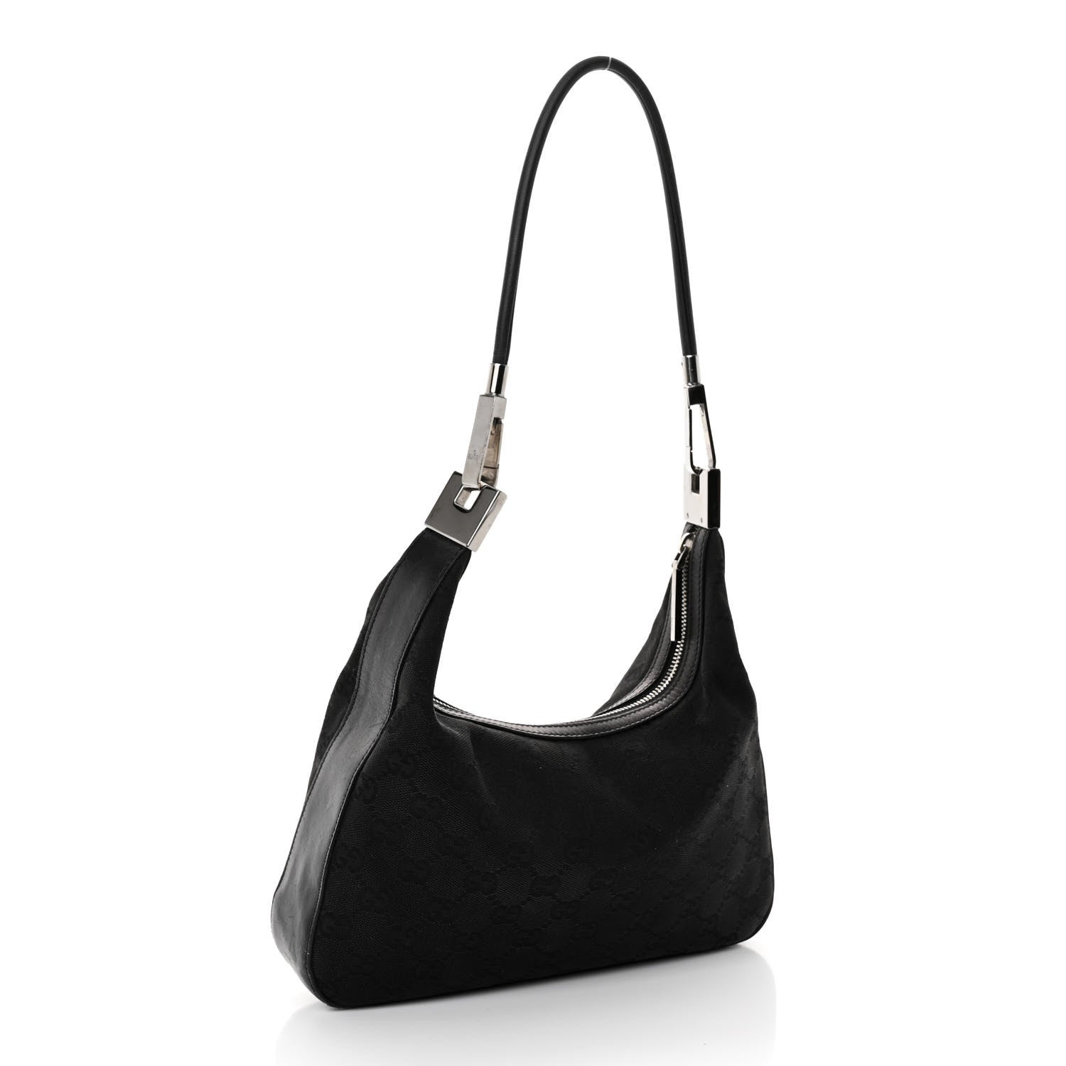 Gucci Monogram GG Small Clasp Hobo Black 3 of 10