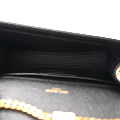 Saint Laurent Grain De Poudre Small Monogram Kate Satchel Black 5 of 10