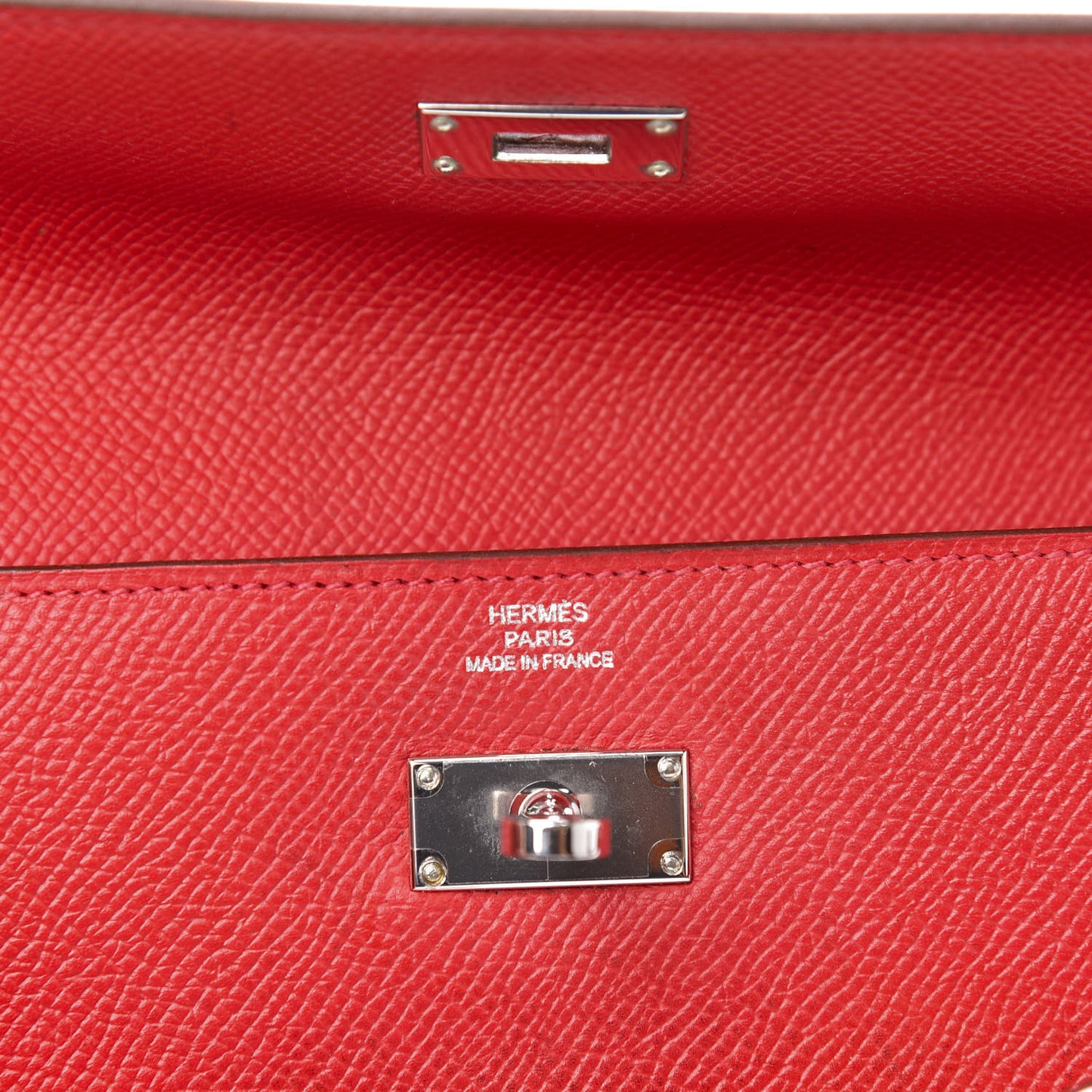 Epsom Kelly Longue Wallet Rouge Casaque