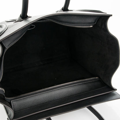Celine Drummed Calfskin Mini Luggage Black 5 of 6
