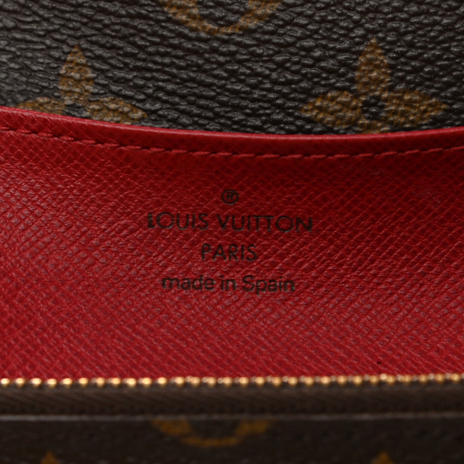 Louis Vuitton Monogram Emilie Wallet Red 5 of 10