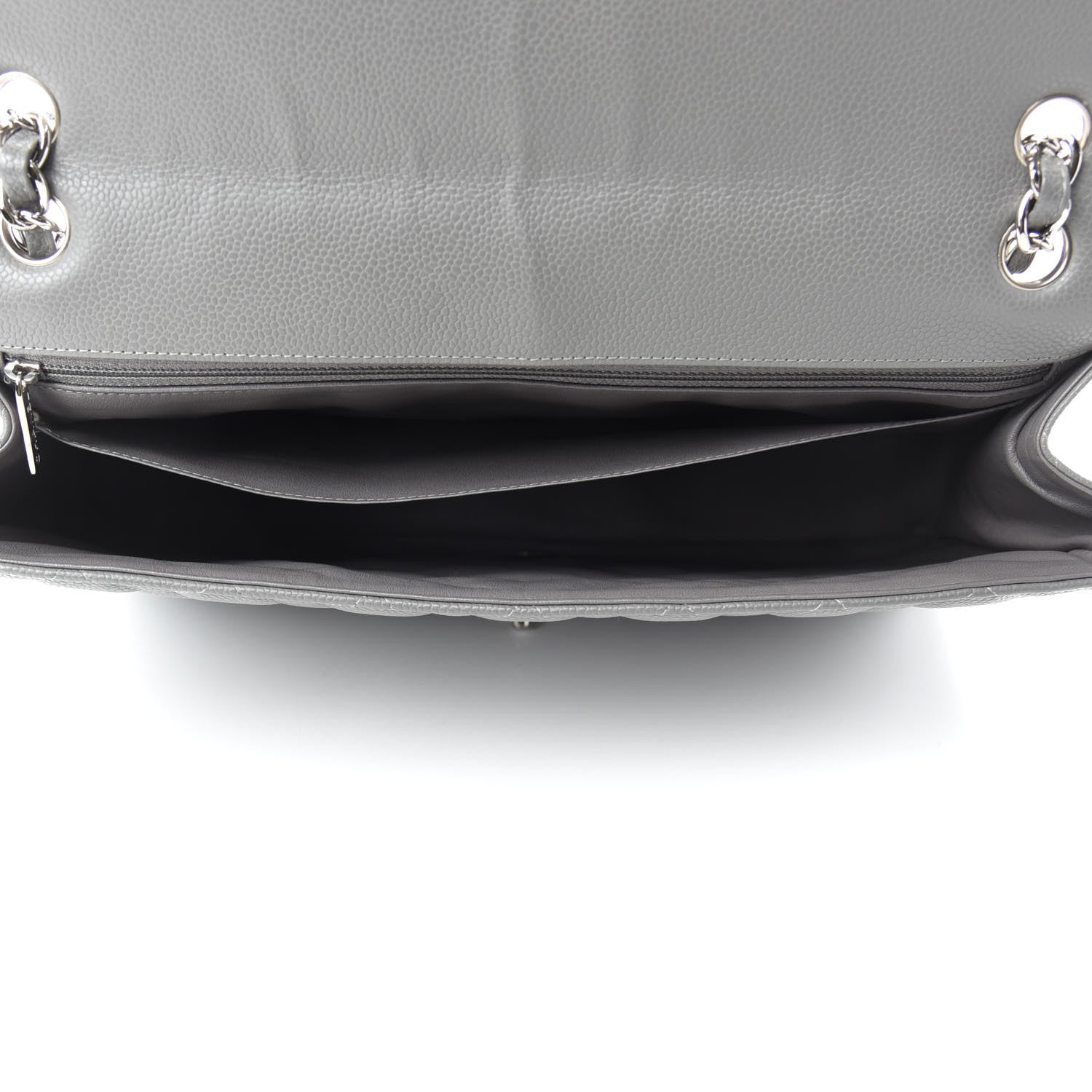 Chanel Caviar Quilted Maxi Single Flap Grey 5 of 11