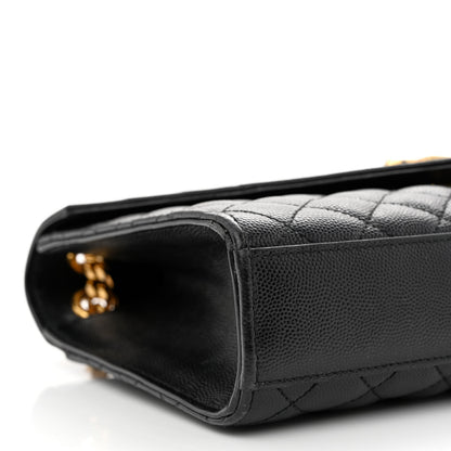 Saint Laurent Grain De Poudre Textured Mixed Matelasse Triquilt Medium Monogram Satchel Black 9 of 11
