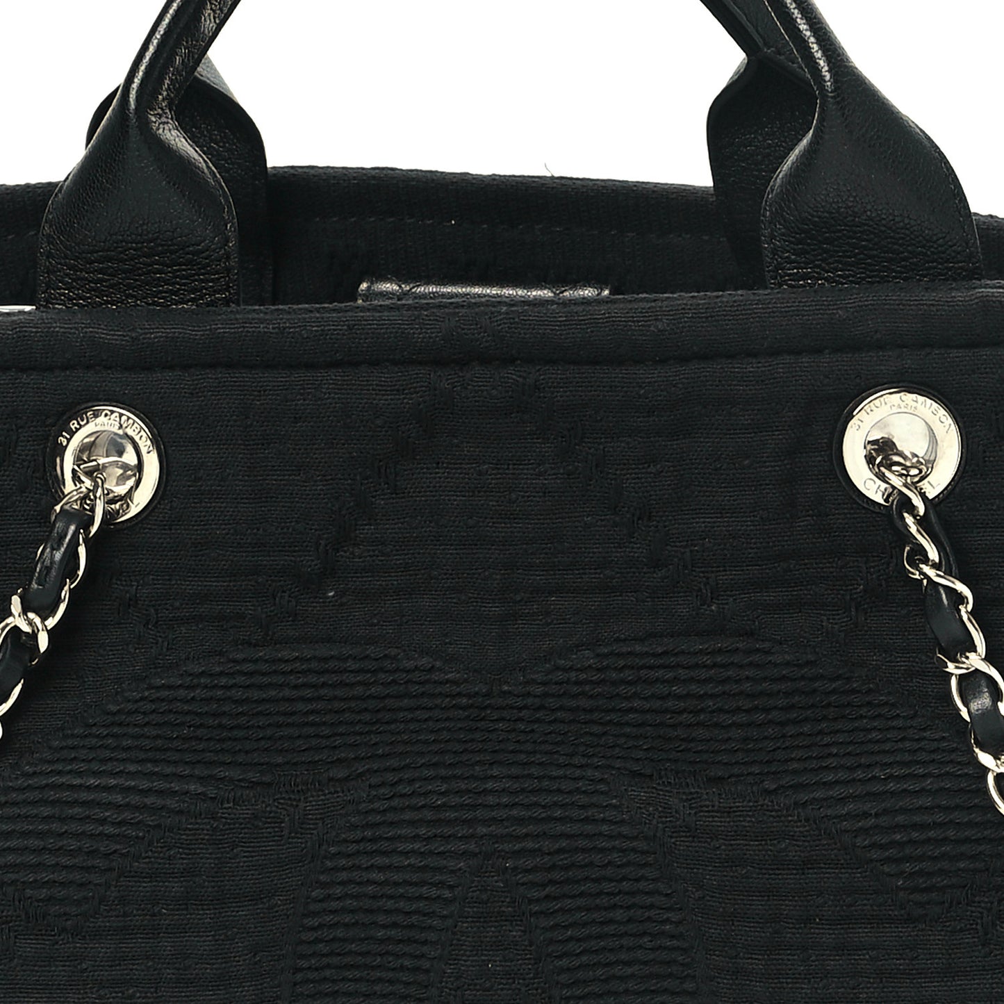 Canvas Large Double Face Shopping Tote Black