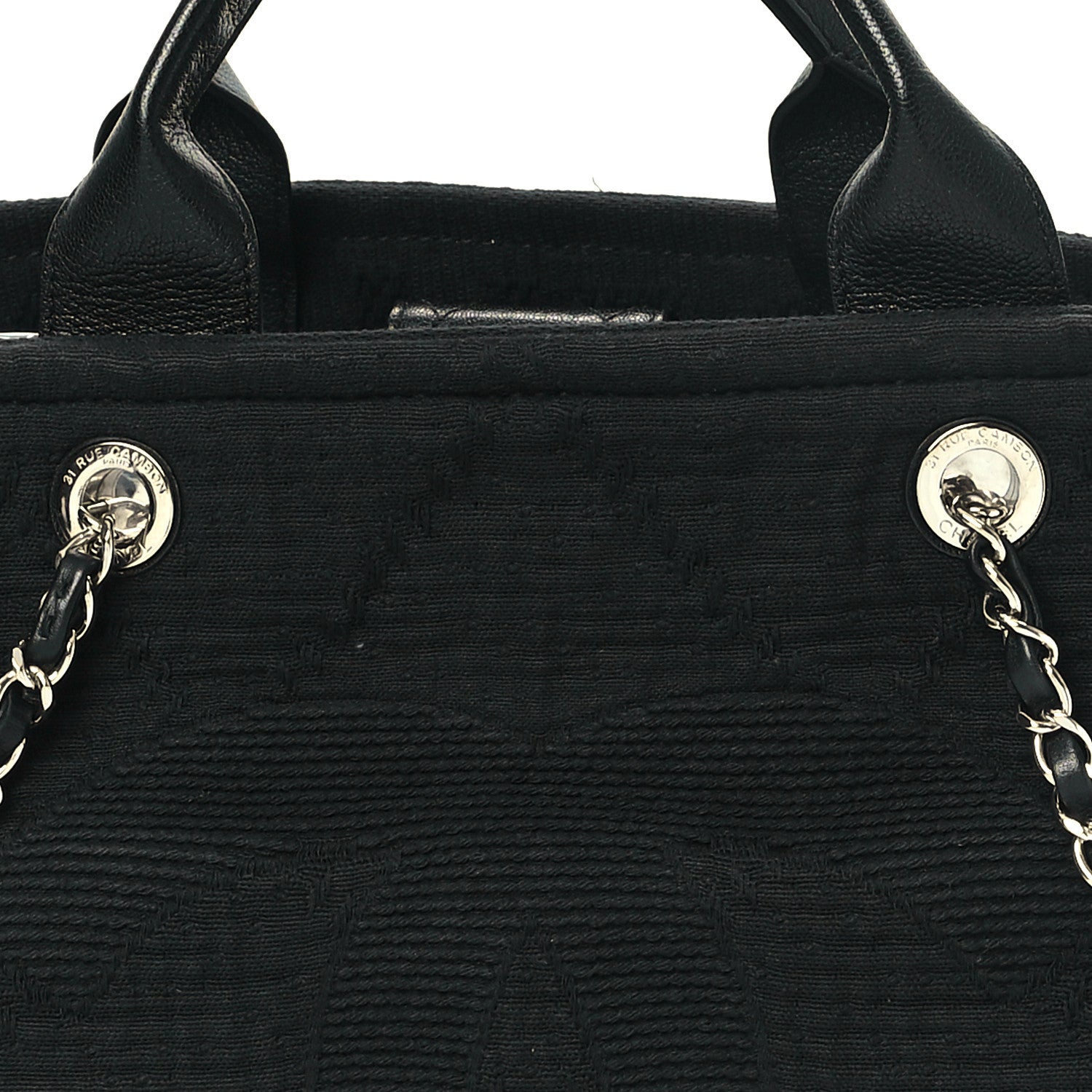 Chanel Canvas Large Double Face Shopping Tote Black 8 of 13