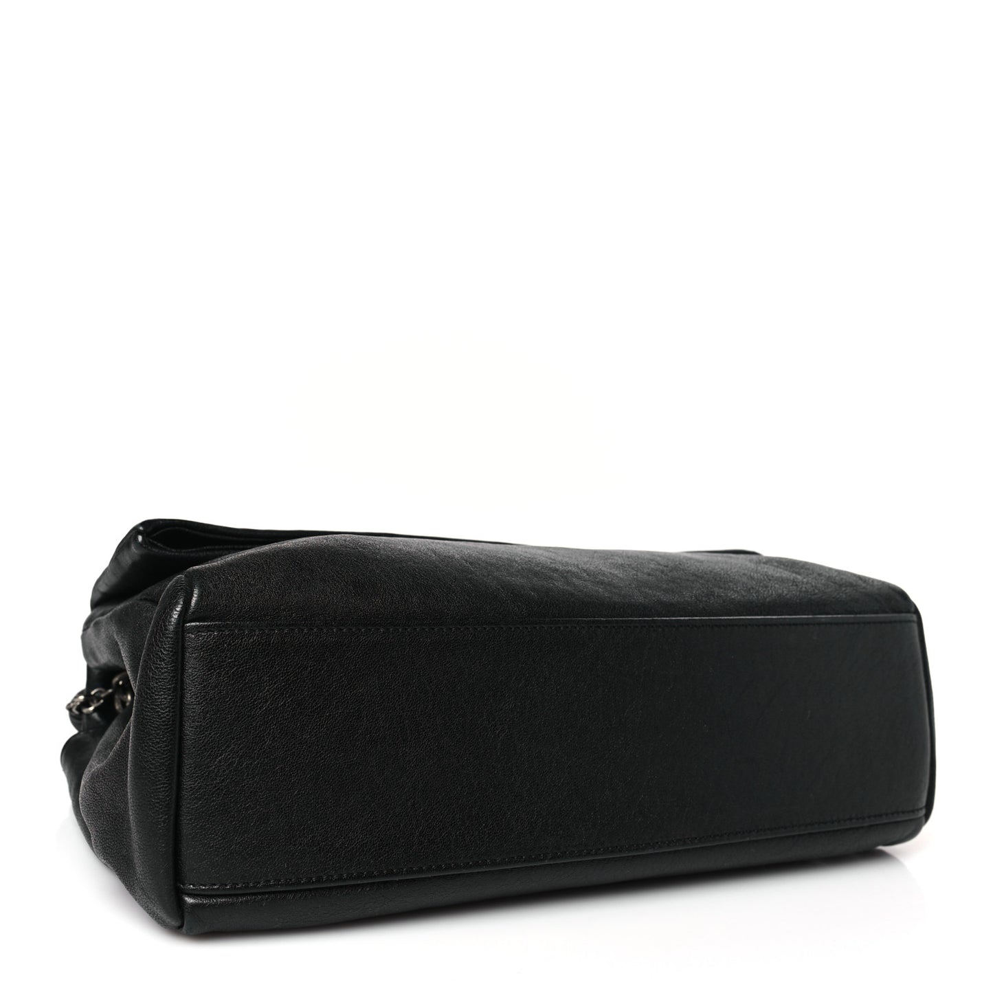 Sheepskin Medium West Hollywood Monogram Fold-Over Bag Black