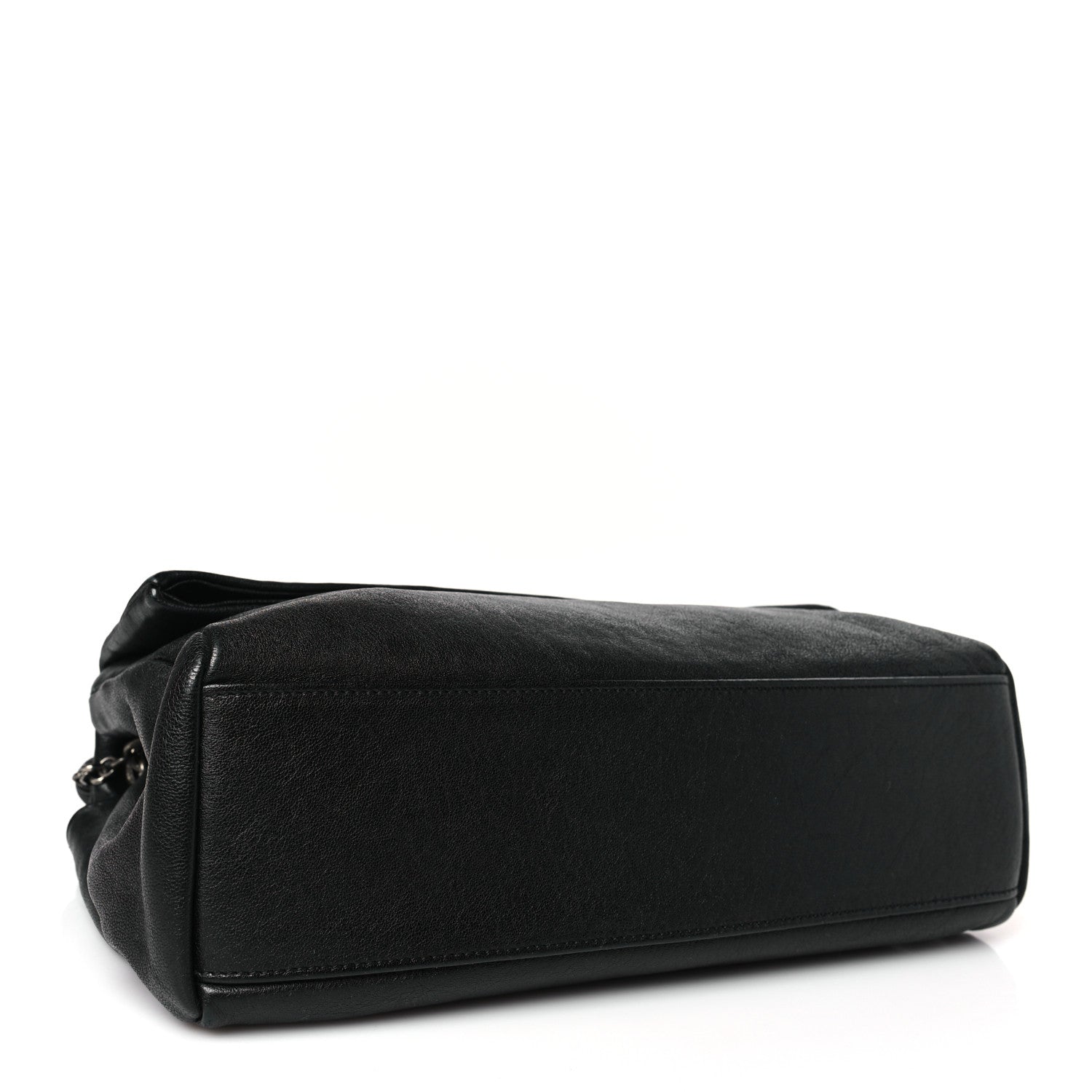 Saint Laurent Sheepskin Medium West Hollywood Monogram Fold-Over Bag Black 4 of 9