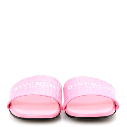 Givenchy Coated Canvas Logo 4G Embossed Flat Sandals 36.5 Pink 3 of 9