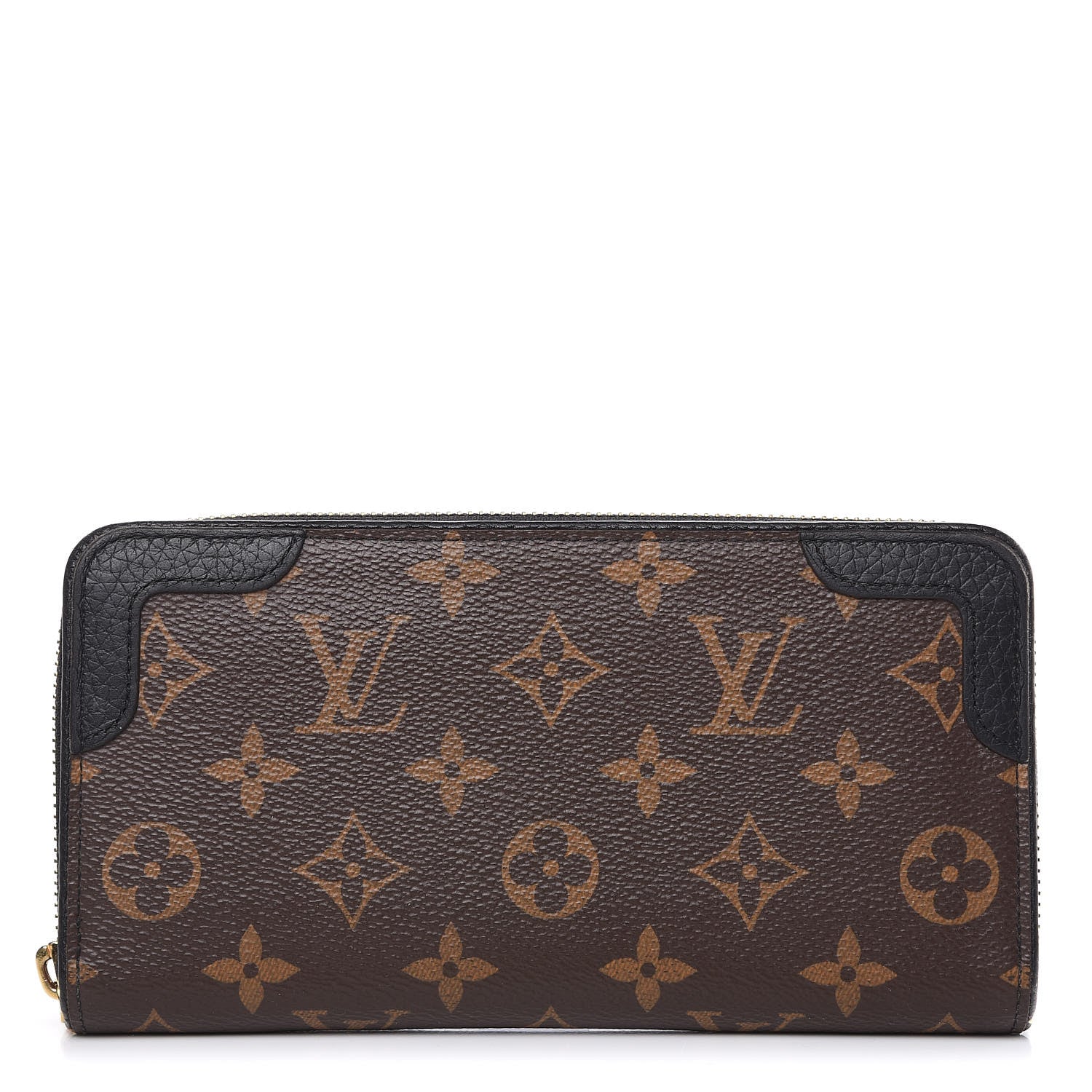 Louis Vuitton Monogram Zippy Retiro Wallet Black 1 of 10