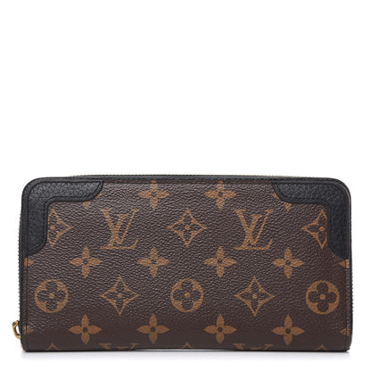 Louis Vuitton Monogram Zippy Retiro Wallet Black 1 of 10