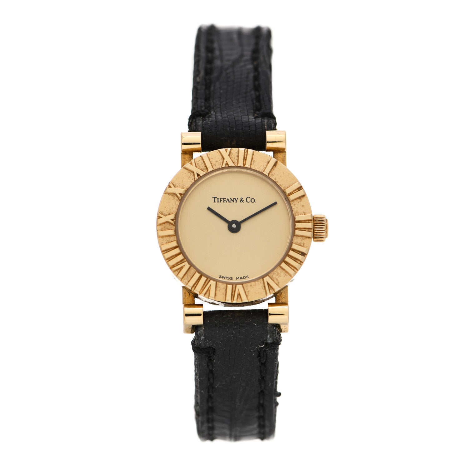 Tiffany 18K Yellow Gold Lizard 19mm Atlas Quartz Watch Gold 1 of 11