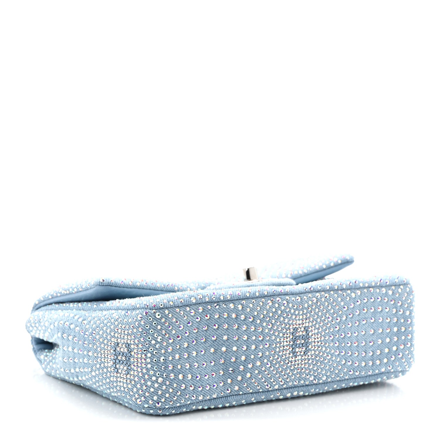 Chanel Denim Strass Evening Flap Bag Blue 4 of 11