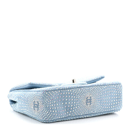 Chanel Denim Strass Evening Flap Bag Blue 4 of 11