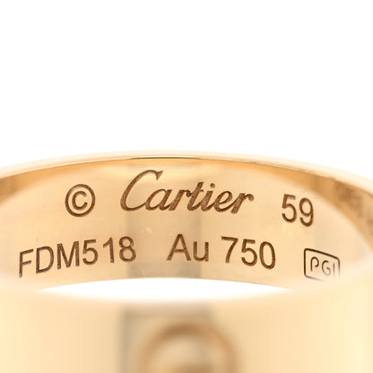 Cartier 18K Yellow Gold 5.5mm LOVE Ring 59 8.75 4 of 5