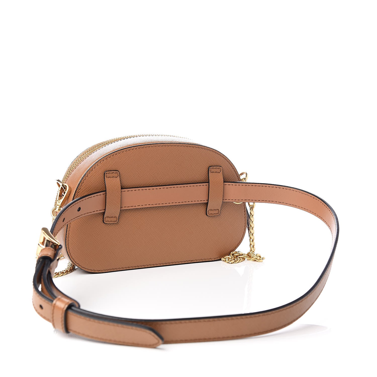 Prada Saffiano Lux Odette Belt Bag Caramel 3 of 9