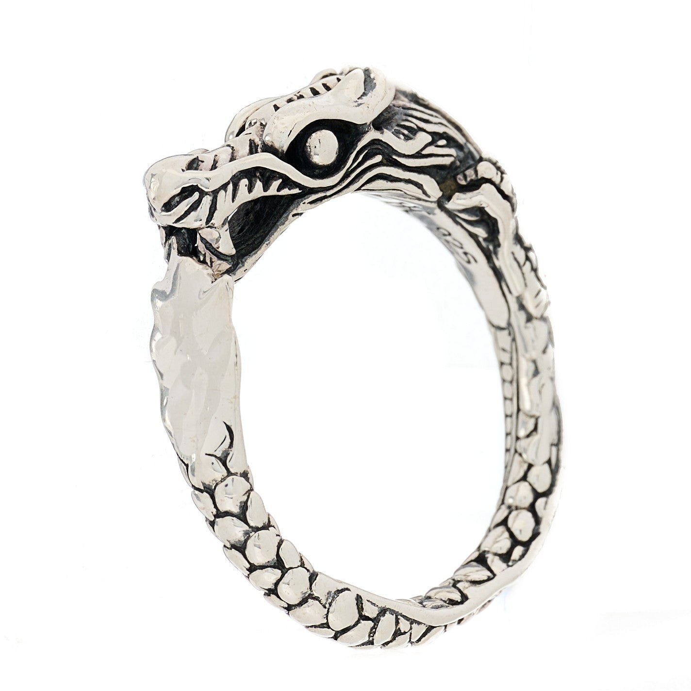 John Hardy Sterling Silver Naga Dragon Head Ring 51 5.75 3 of 7