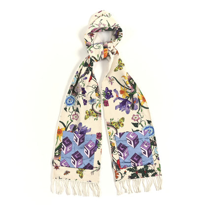 Gucci Cashmere Flora Pocket Scarf Ivory Multicolor 1 of 3