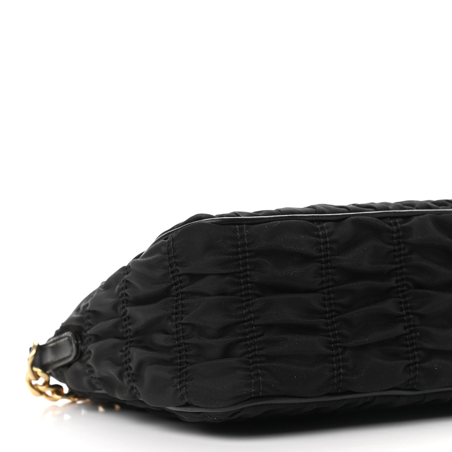 Prada Tessuto Nylon Gaufre Shoulder Bag Black 8 of 9