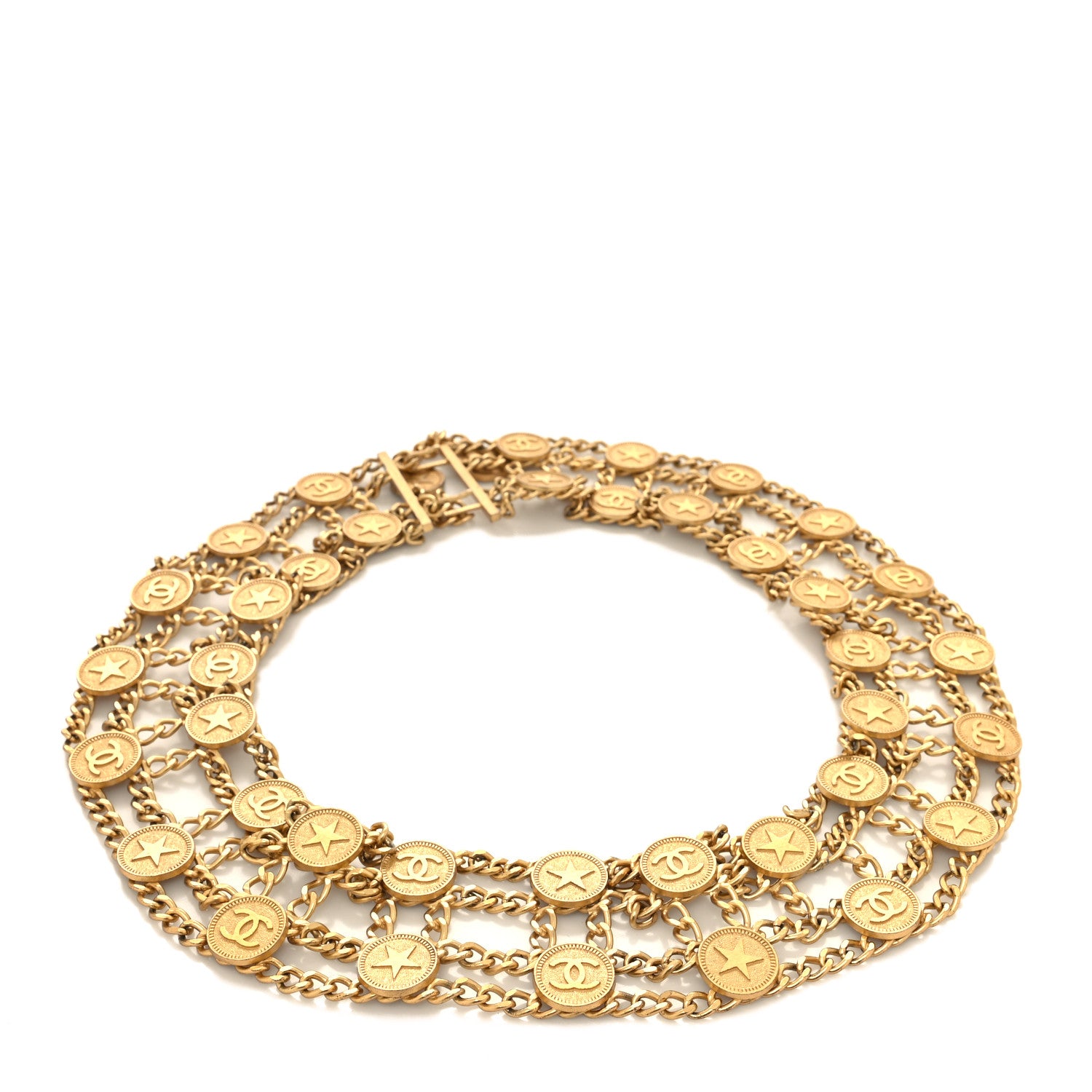 Chanel Chain Wide CC Star Medallion Belt Gold 1 of 5