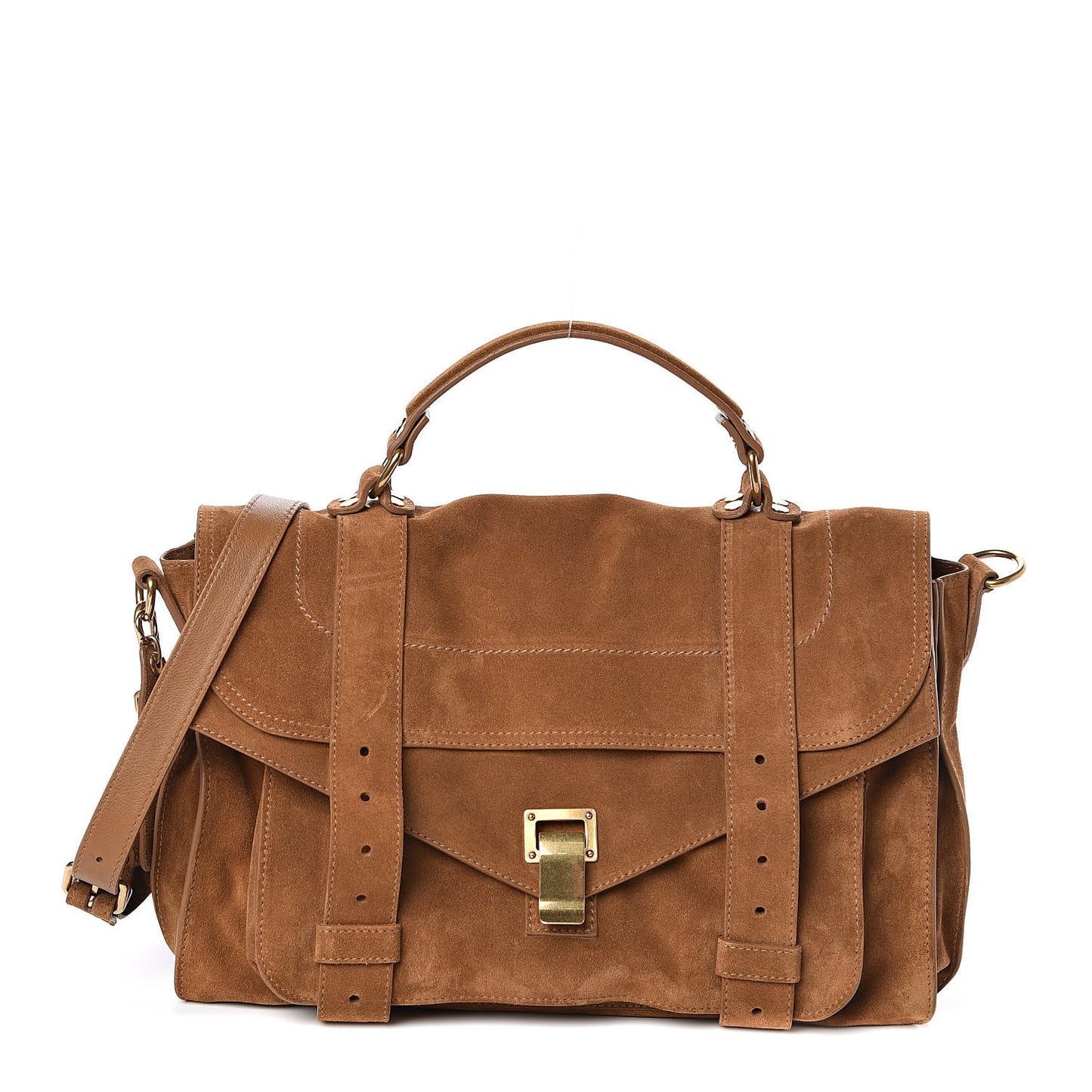 Suede Medium PS1 Satchel Tobacco