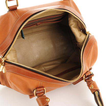 Louis Vuitton Calfskin Sac Louis Cognac 5 of 7