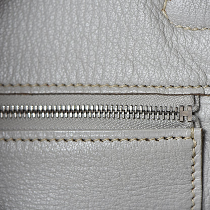 Hermes Taurillon Clemence Lizard Club Birkin 35 Gris Perle White Mykonos 35 of 39