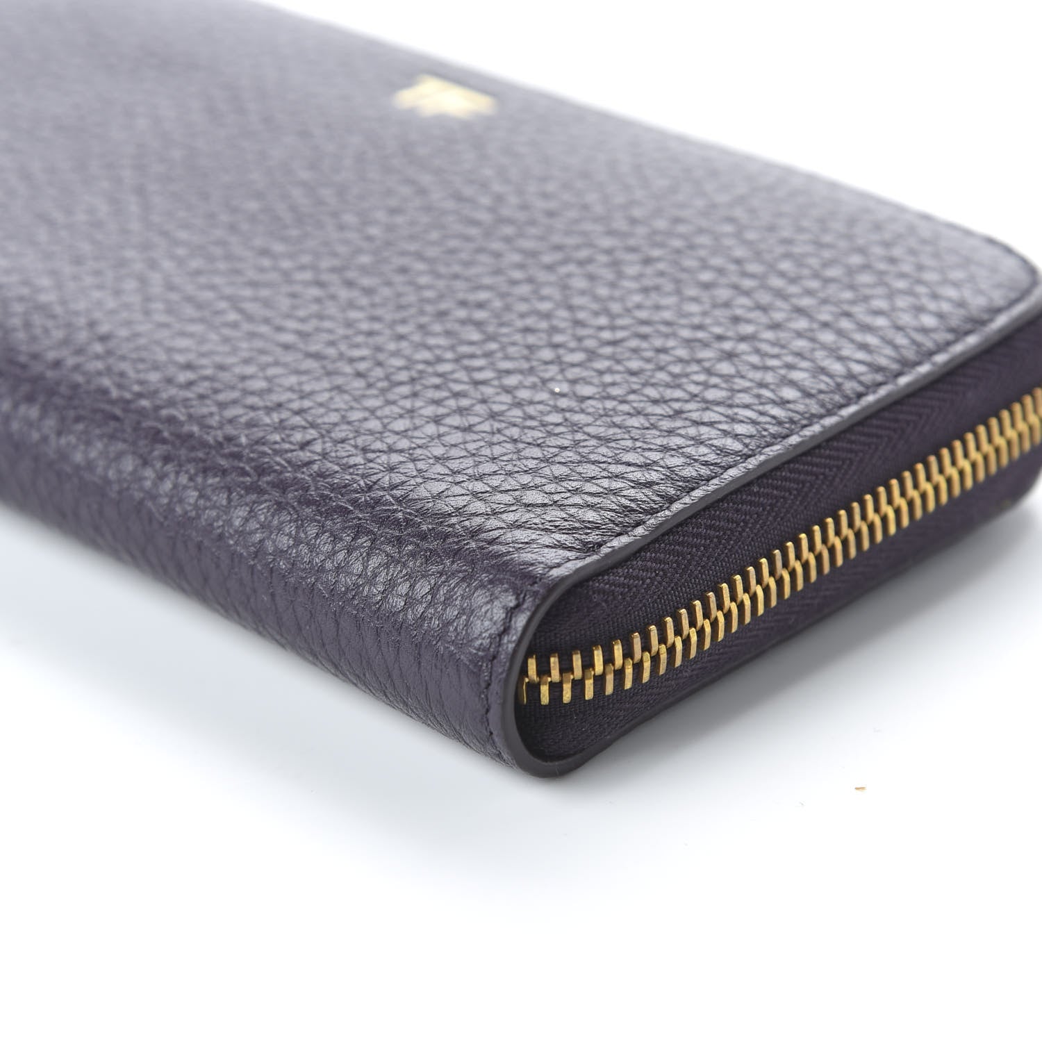 Tom Ford Grained Calfskin TF Zip Around Wallet Dark Purple 7 of 9