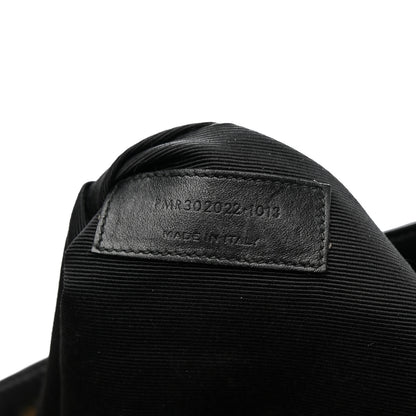 Saint Laurent Smooth Calfskin Matelasse Chevron Monogram Shopping Bag Black 10 of 14