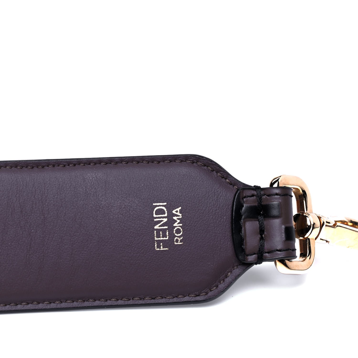 Fendi Vitello Century Bi-Color FF 1974 Embossed Strap You Maya Black 6 of 6