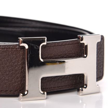 Hermes Box Togo 32mm H Belt 85 Black Chocolate 7 of 7