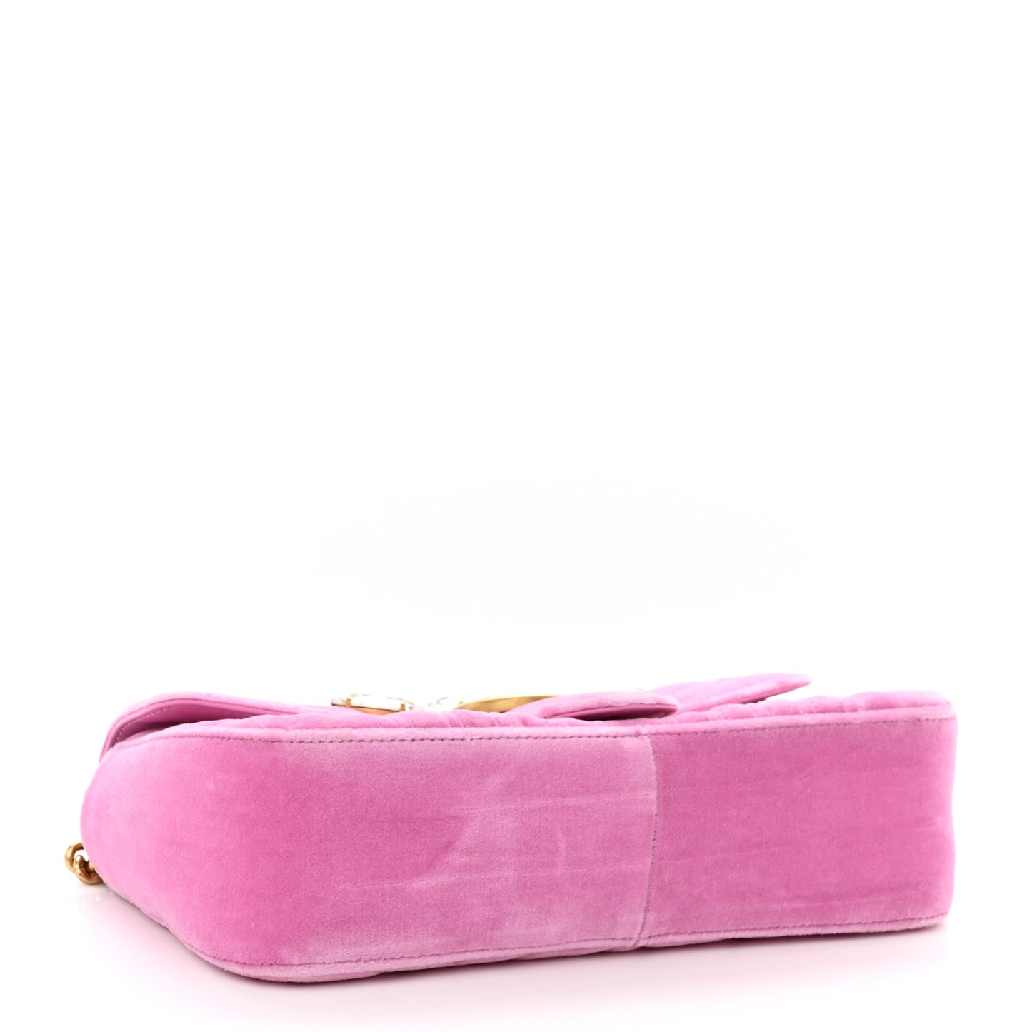 Velvet Matelasse Marquise Crystals Embroidered Small GG Marmont Shoulder Bag Malva