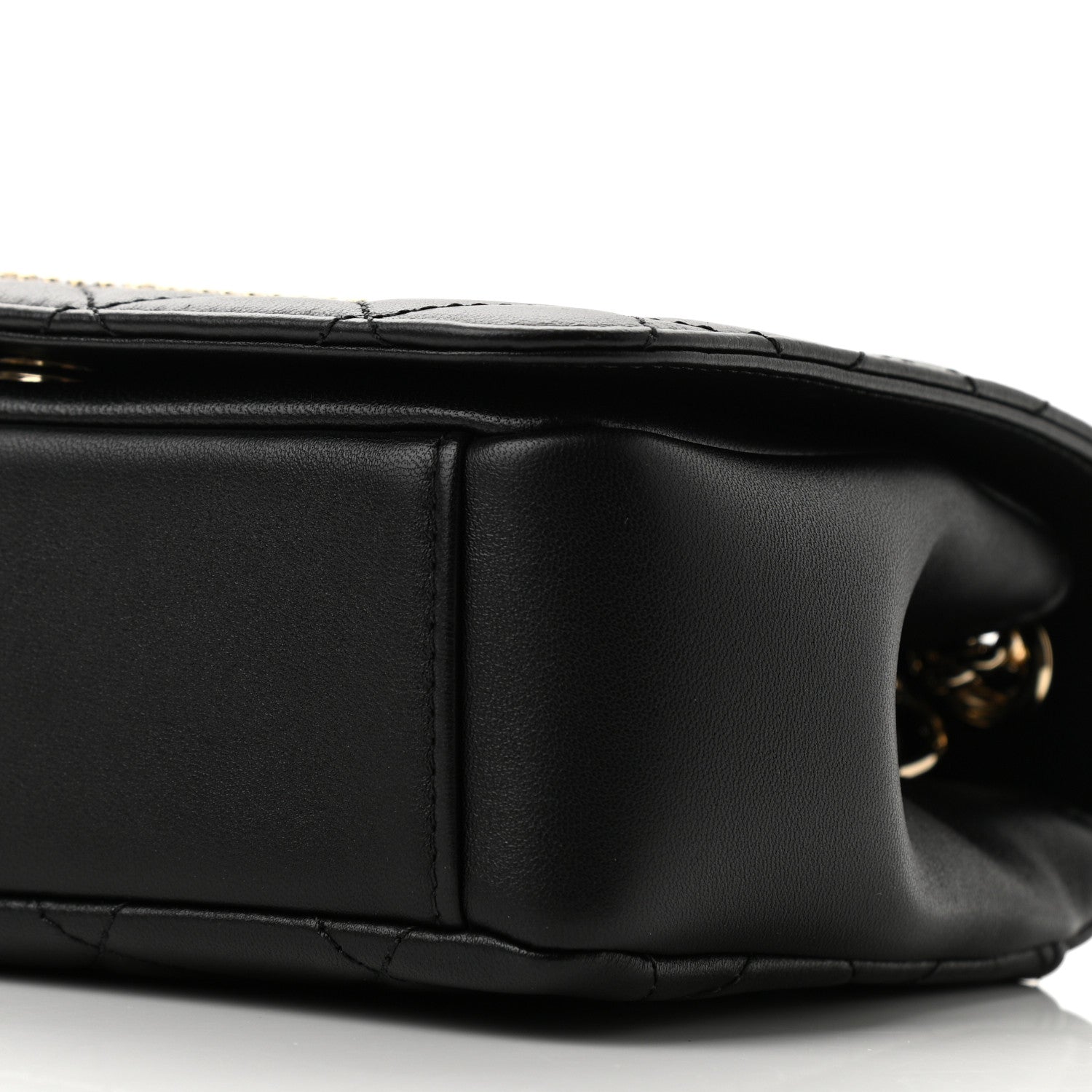 Chanel Lambskin Quilted Studded Beauty Begins Flap Black 9 of 10