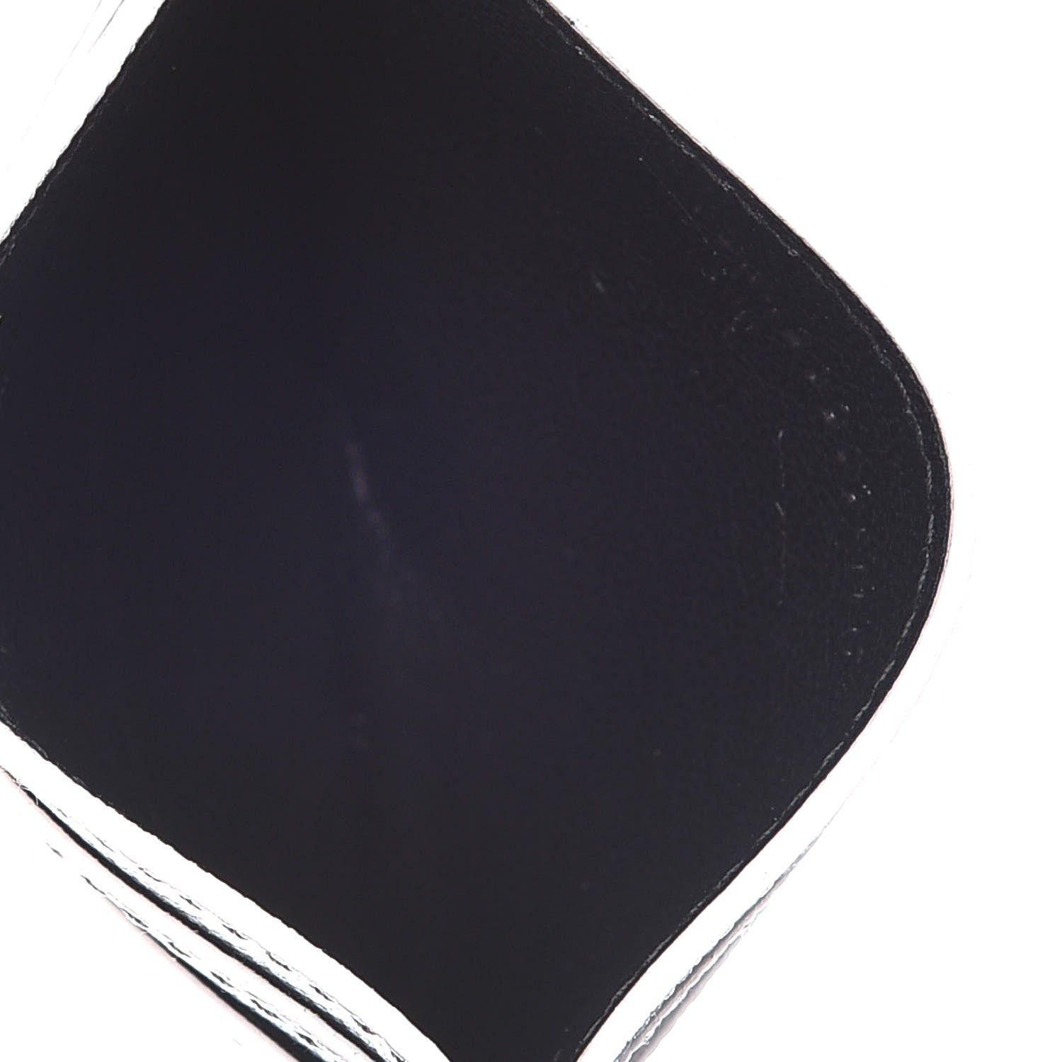 Saint Laurent Grain De Poudre Monogram Credit Card Case Grey 5 of 8