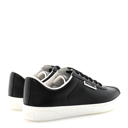 Chanel Calfskin CC Womens Uniform Sneakers 35 Black 5 of 9