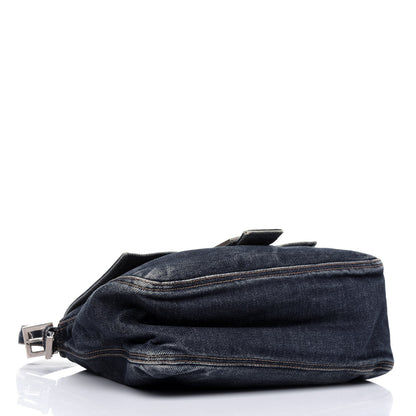 Fendi Denim Mama Baguette Blue 3 of 19