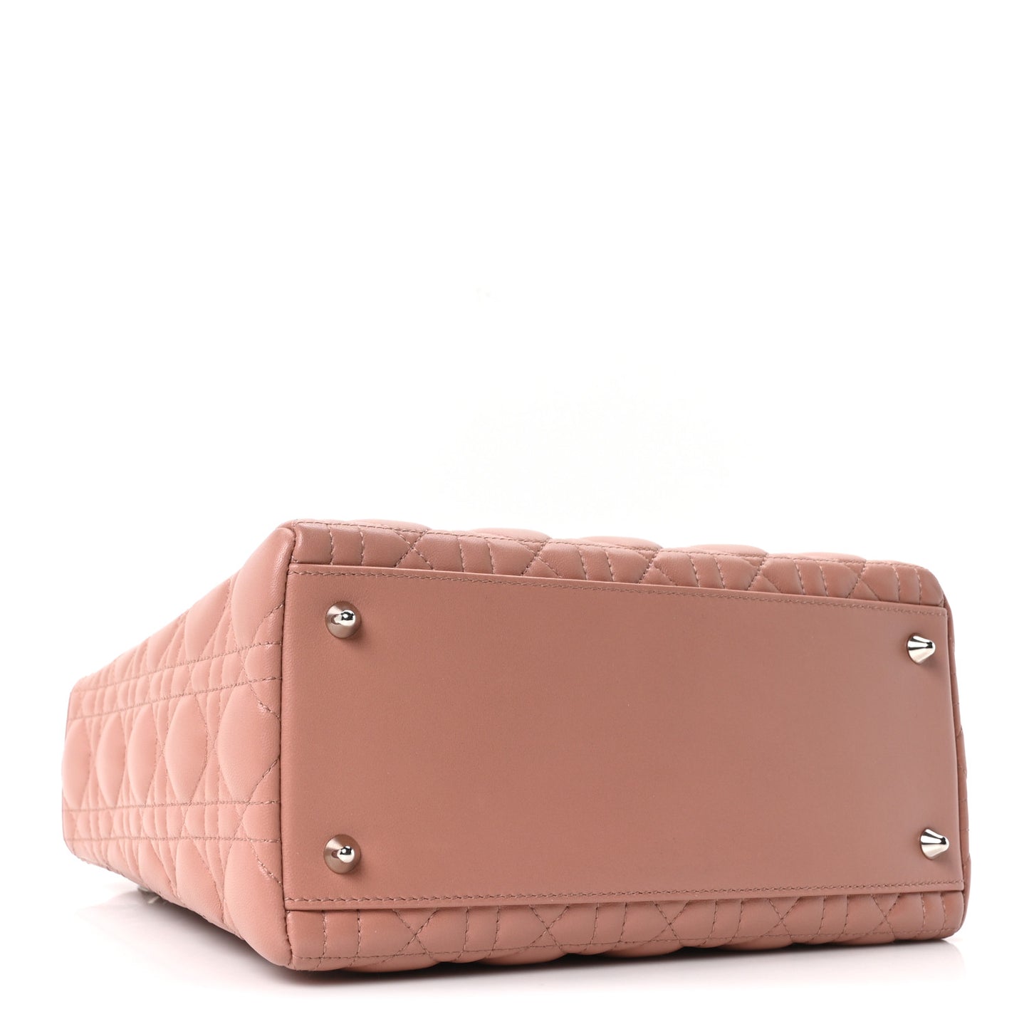 Lambskin Cannage Medium Lady Dior Bois de Rose