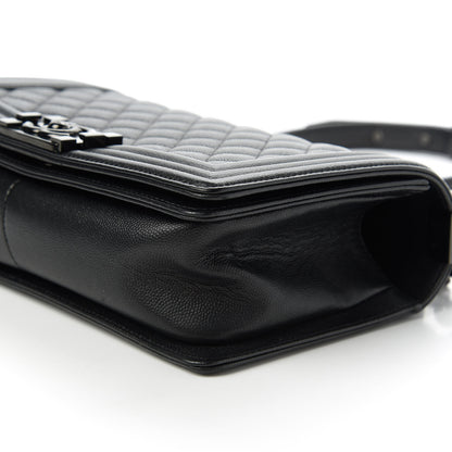 Chanel Caviar Quilted Medium Boy Flap So Black 7 of 11