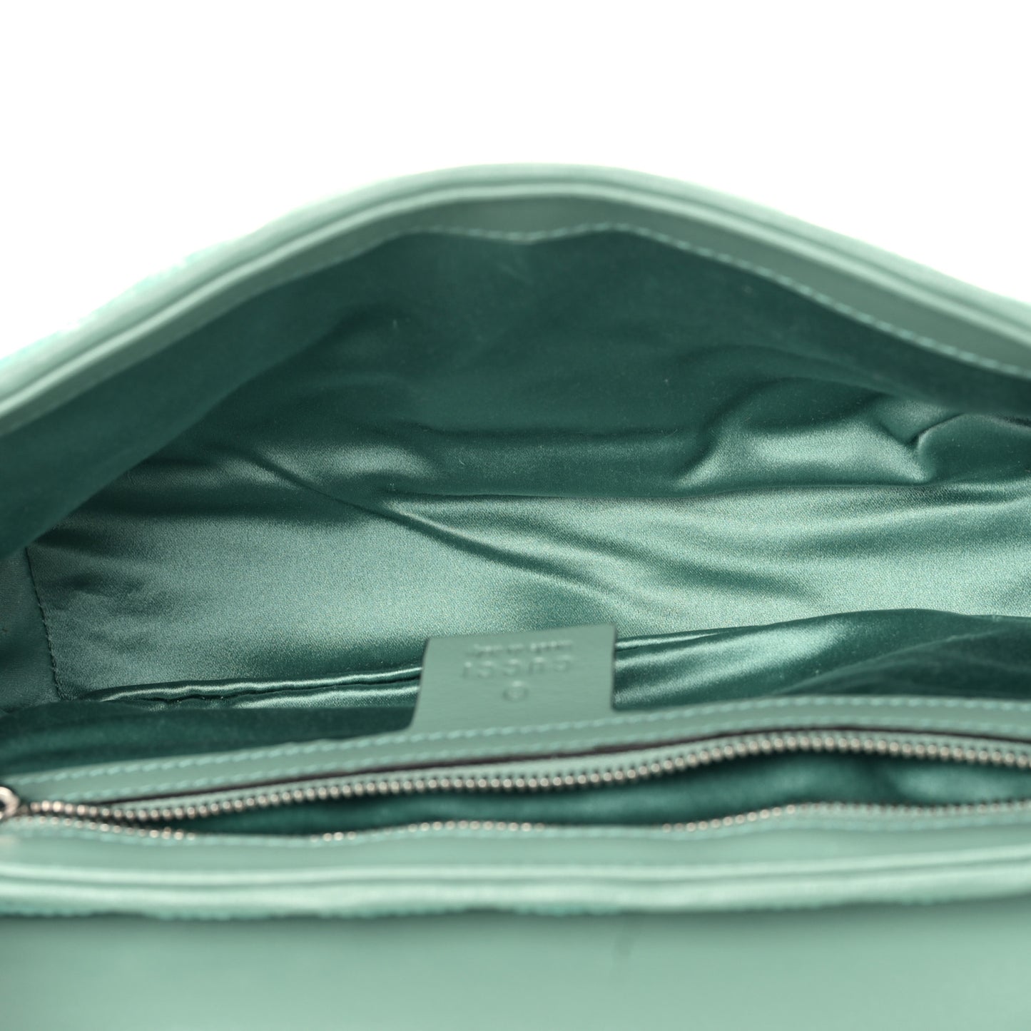 Sequin Matelasse Small GG Marmont Shoulder Bag Water Green Verde Chiaro Light Water Green