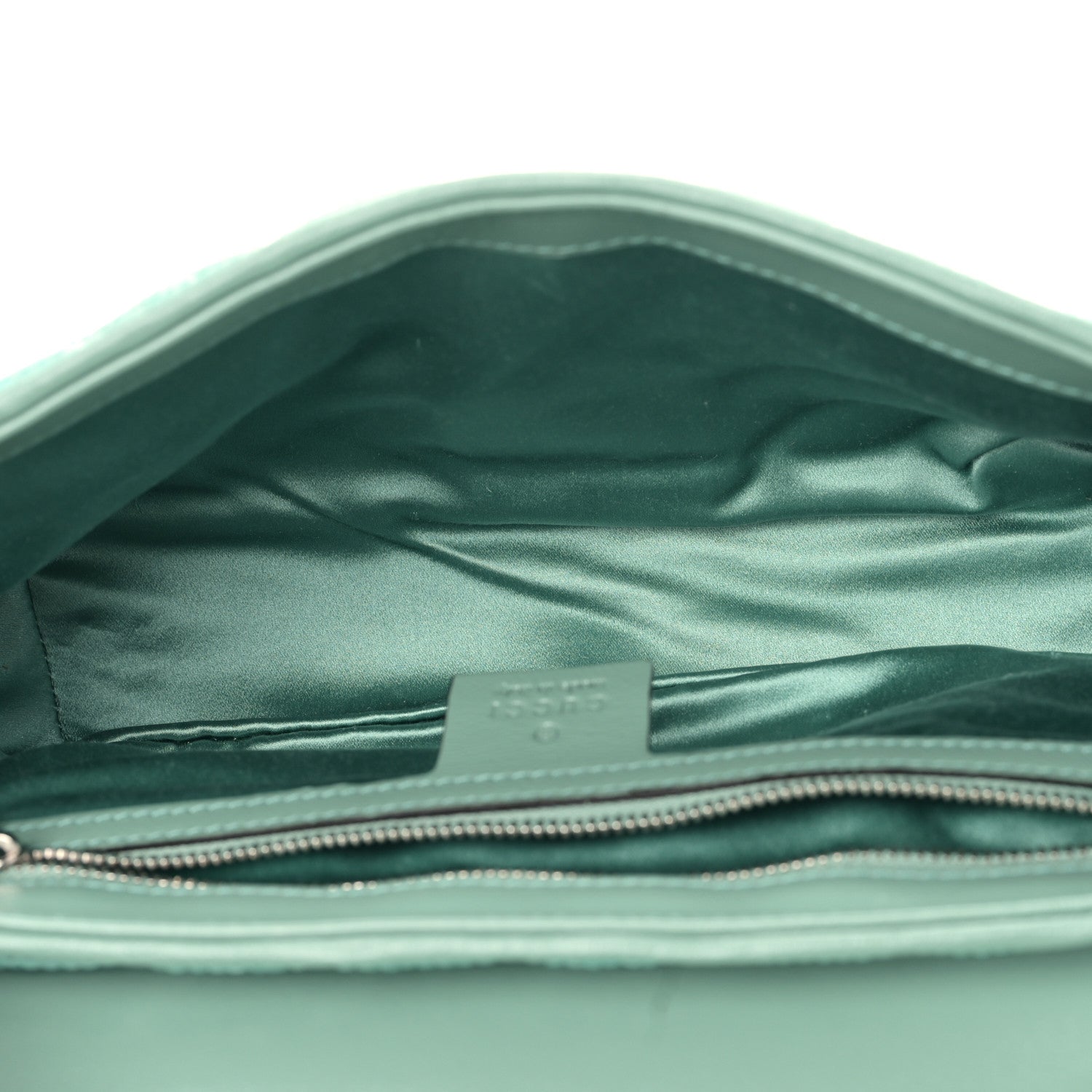 Gucci Sequin Matelasse Small GG Marmont Shoulder Bag Water Green Verde Chiaro Light Water Green 4 of 8