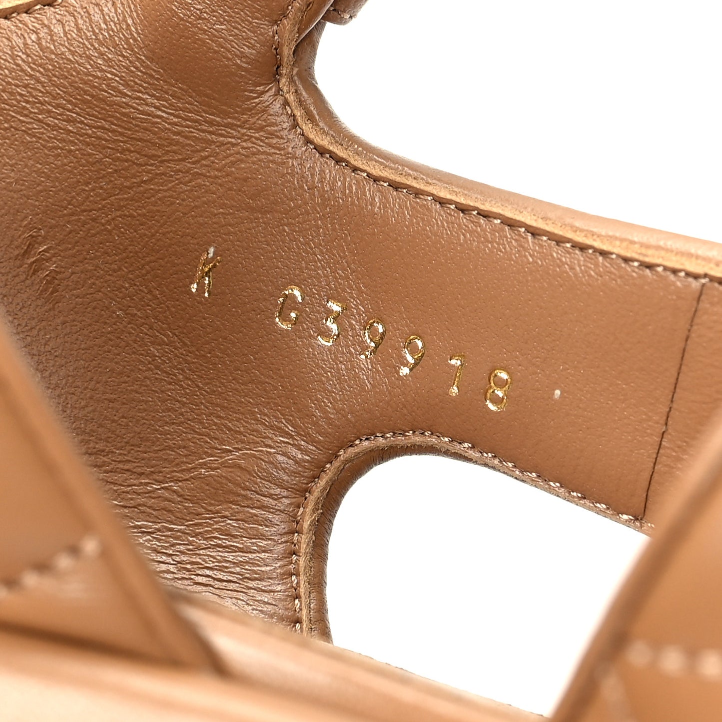 Lambskin Quilted CC Platform Sandals 38 Beige