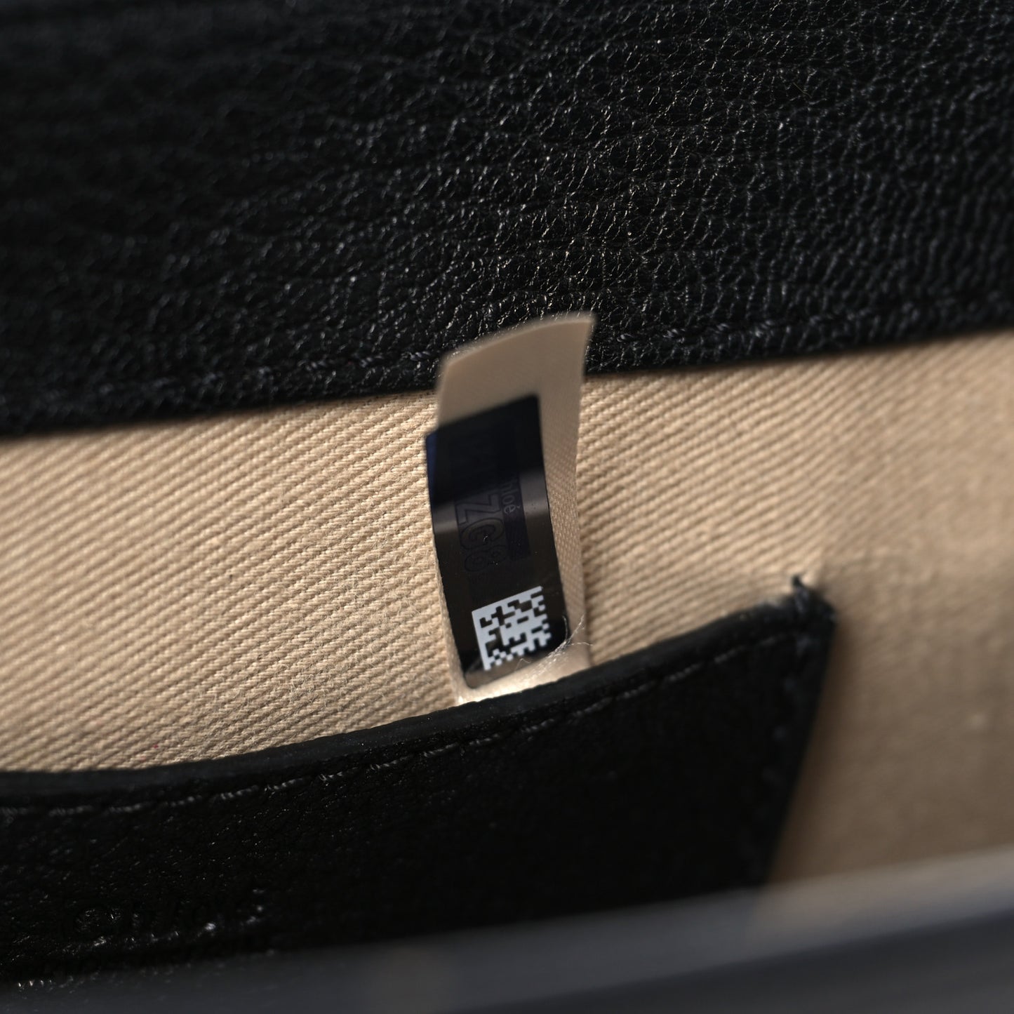 Grained Calfskin Large Tess Bag Black