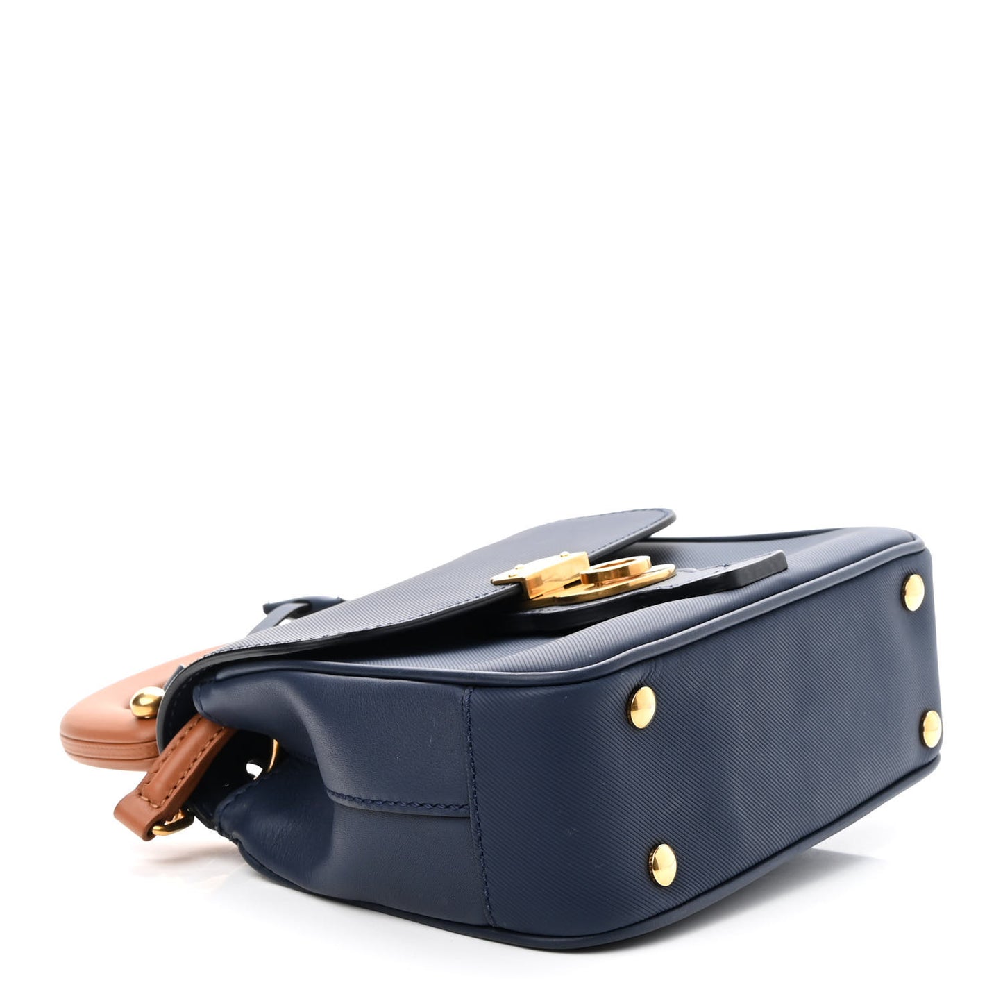 Trench Calfskin Small DK88 Top Handle Bag Ink Blue