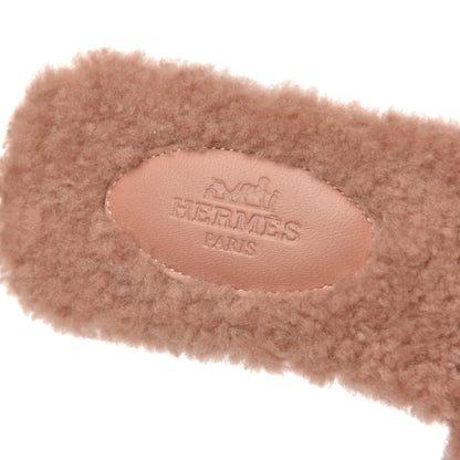 Hermes Woolskin Oran Sandals 36 Rose Aube 6 of 12