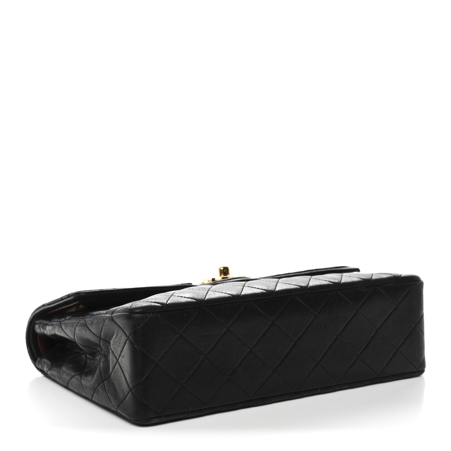 Lambskin Quilted Medium Single Flap Black