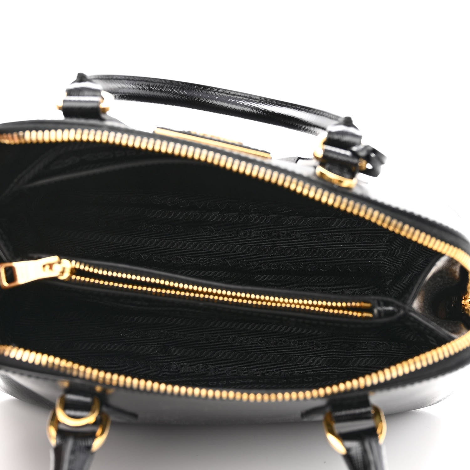 Prada Saffiano Vernice Lux Small Promenade Tote Black 5 of 10