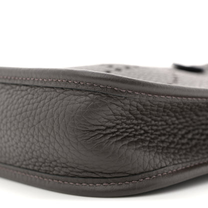 Hermes Taurillon Clemence Amazone Sangle Cavale Evelyne TPM Ebene Gris Pale Etoupe 10 of 10